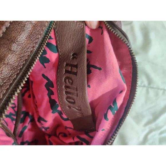 Vtg Juicy Couture Hobo Purse Brown Goatskin Leather - Picture 15 of 16